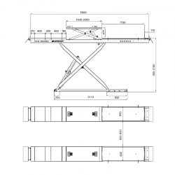 PODNOŚNIK NOŻYCOWY DIAGNOSTYCZNY NORMET PXD-5000N (5000 kg)